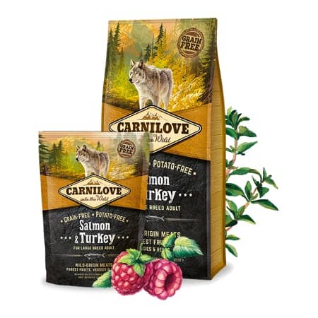 CARNILOVE DOG LARGE BREED SALMON & TURKEY suņu barība Lasis, tītars 12kg